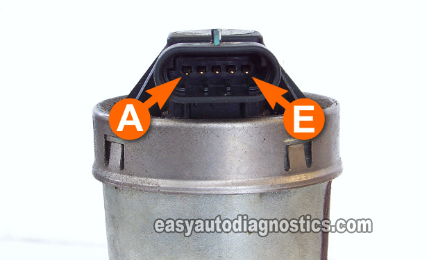 Applying 9 Volts To Terminal A and E. Testing The EGR Pintle Solenoid