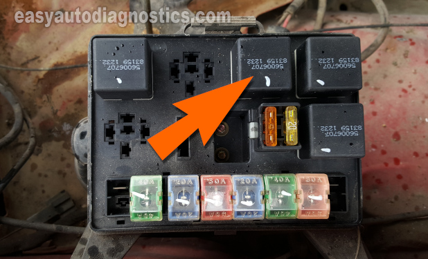 ASD Relay Location. Engine Management Sensor Circuit Diagram (1994, 1995 3.9L Dodge Dakota)