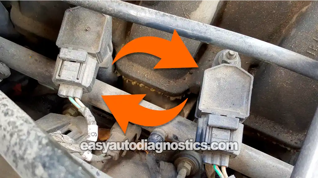Swap The 'No Spark' Ignition Coil. How To Test The Ignition Coils (2000, 2001, 2002, 2003, 2004, 2005, 2006, 2007 4.7L V8 Dodge Dakota And Durango)