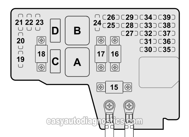 Under Hood Fuse/Relay Box (1996-1997 2.2L Honda Accord)