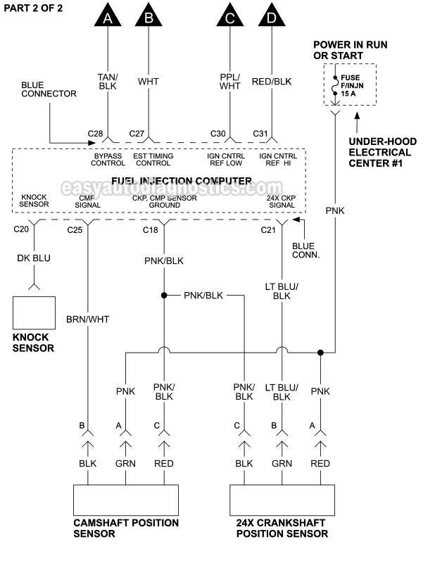 Ignition System Circuit Diagram (1995 3.1L V6 Chevy Lumina And Monte Carlo) Ignition System Circuit Diagram (1995 3.1L V6 Chevy Lumina And Monte Carlo)