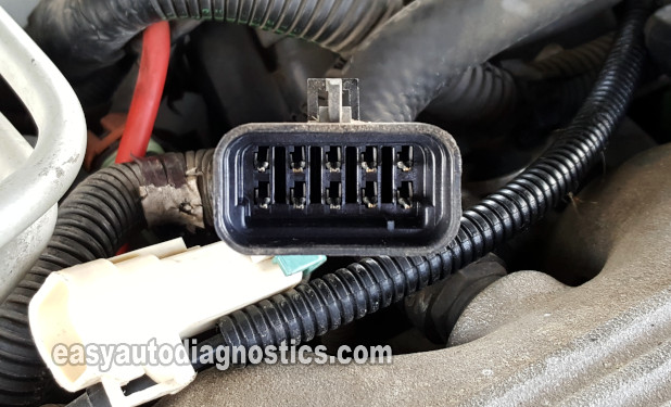 Location Of The Fuel Injector Harness Connector. How To Test The Fuel Injectors (1995, 1996, 1997, 1998, 1999 3.1L Chevrolet Lumina And Monte Carlo)