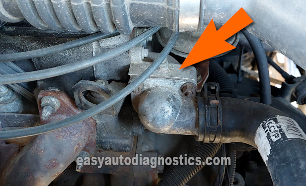 Thermostat Housing. How To Test The Thermostat (1992, 1993, 1994, 1995, 1996, 1997 2.2L Chevrolet Beretta, Cavalier, Corsica, And Pontiac Sunfire)