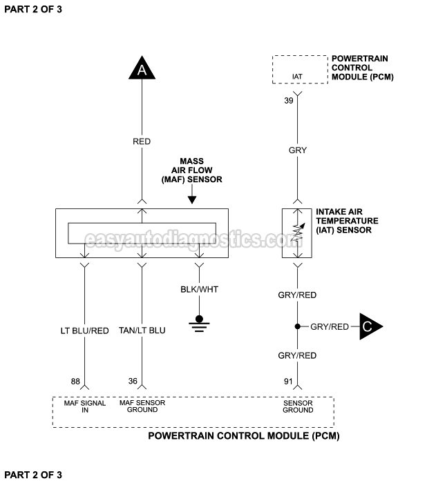 PART 2 of 3: MAF Sensor Wiring Diagram (1997, 1998 4.2L Ford F150 And F250 Light Duty)