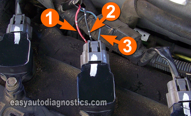 Making Sure The Ignition Coil Is Getting Power. Coil-On-Plug (COP) Coil Test 2.5L Nissan Altima, Sentra (2002-2006)