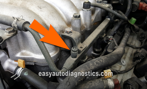 Location Of The Schrader Valve. How To Test The Fuel Pump (1998, 1999, 2000, 2001, 2002, 2003, 2004 3.2L V6 Isuzu Amigo, Rodeo and 3.2L Honda Passport) Location Of The Schrader Valve. How To Test The Fuel Pump (1998, 1999, 2000, 2001, 2002, 2003, 2004 3.2L V6 Isuzu Amigo, Rodeo and 3.2L Honda Passport)