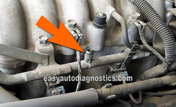Location Of The Schrader Valve. How To Test The Fuel Pump (1998, 1999, 2000, 2001, 2002, 2003, 2004 3.2L V6 Isuzu Amigo, Rodeo and 3.2L Honda Passport) Location Of The Schrader Valve. How To Test The Fuel Pump (1998, 1999, 2000, 2001, 2002, 2003, 2004 3.2L V6 Isuzu Amigo, Rodeo and 3.2L Honda Passport)