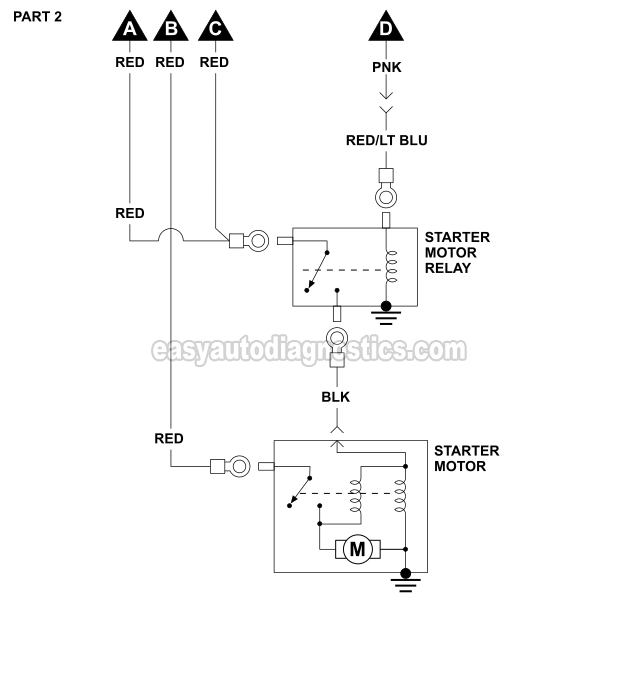 Part 2 -1992, 1993 2.3L Ford Ranger Starter Motor Circuit Wiring Diagram With Manual Transmission