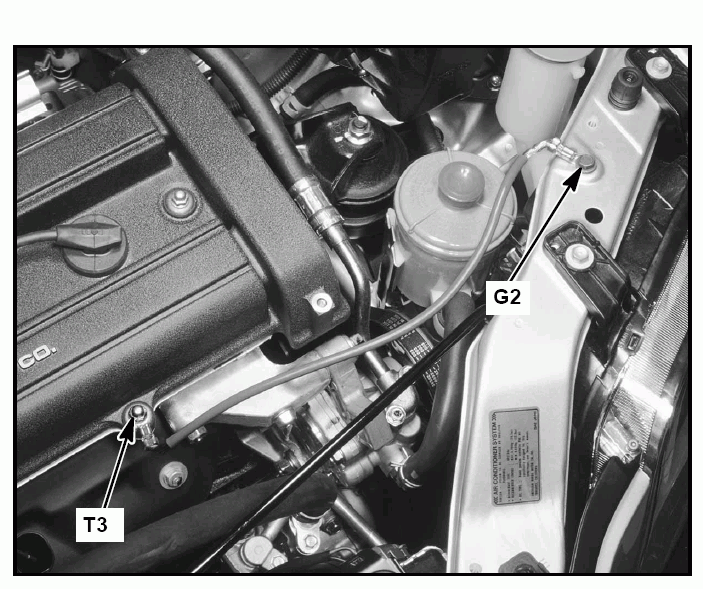 Engine Ground Cable. Ground Connections (1997, 1998, 1999, 2000, 2001 2.0L Honda CR-V)