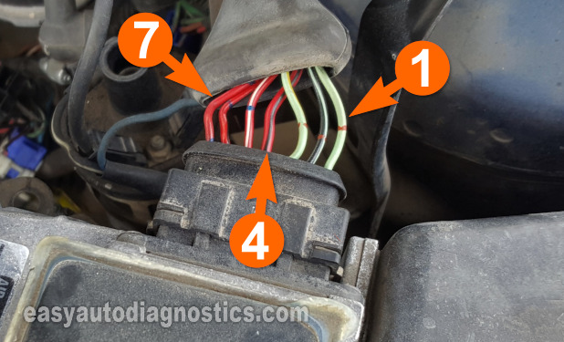 Making Sure The VAF Sensor Is Getting Power. How To Test The Vane Air Flow Sensor (1988, 1989, 1990, 1991, 1992 2.2L Mazda 626)