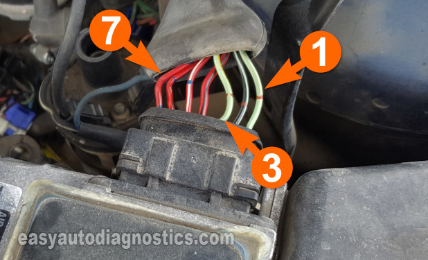 Making Sure The VAF Sensor Is Getting Ground. How To Test The Vane Air Flow Sensor (1988, 1989, 1990, 1991, 1992 2.2L Mazda 626)