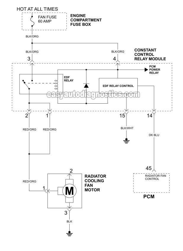 1998-1999 3.8L Ford Mustang Wiring Diagram