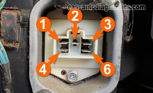 Blower Resistor Assembly Pin Out (1990, 1991, 1992, 1993, 1994, 1995 3.0L Nissan Pathfinder, D21, And Pick Up)