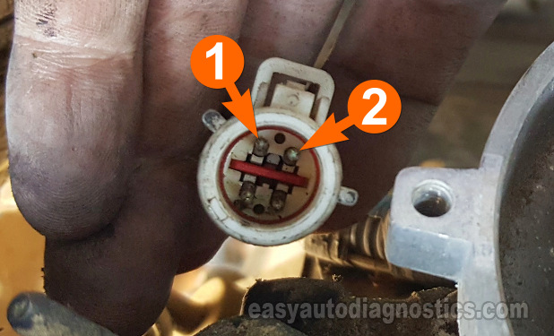 Testing The Resistance Of The Heater Element. O2 Sensor #1 Heater Element Test (1994 3.0L Ford Ranger And Mazda B3000)