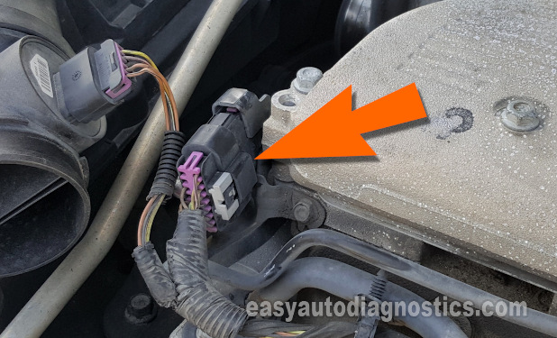 Location Of The Fuel Injector Harness Connector. How To Test The Fuel Injectors On The 2007 And 2008 3.5L Chevy Malibu.