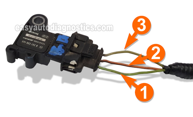 Verifying MAP Sensor Has 5 Volts And Ground. How To Test The MAP Sensor (2007, 2008, 2009, 2010 2.2L Chevrolet Cobalt And 2007, 2008, 2009 2.2L Pontiac G5)