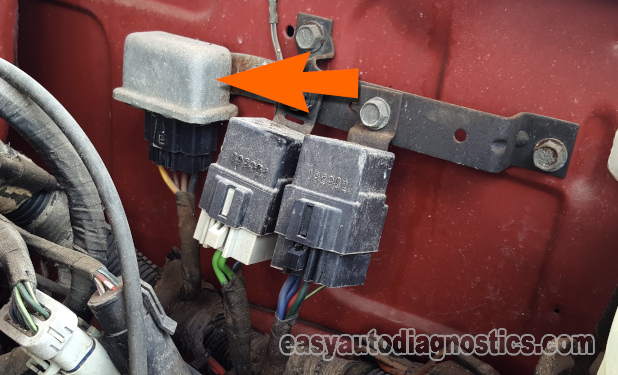 Location Of The Starter Motor Relay (1990 2.5L SOHC Dodge Dakota)