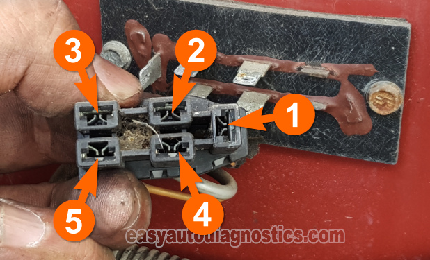 Testing The LO Blower Speed Circuit. How To Test The Blower Motor Switch (1991, 1992, 1993, 1994, 1995, 1996 3.9L Dodge Dakota)